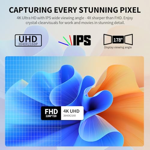 Image of ZZA 32 Inch Computer Monitor, 4K Monitor 60HZ UHD(3840 * 2160P) IPS Screen with Ultra-Thin Bezels,HDR10,HDMI /DP Ports, Tilt Adjustable, Eyecare, Ideal for Business, Office, and Casual Gaming