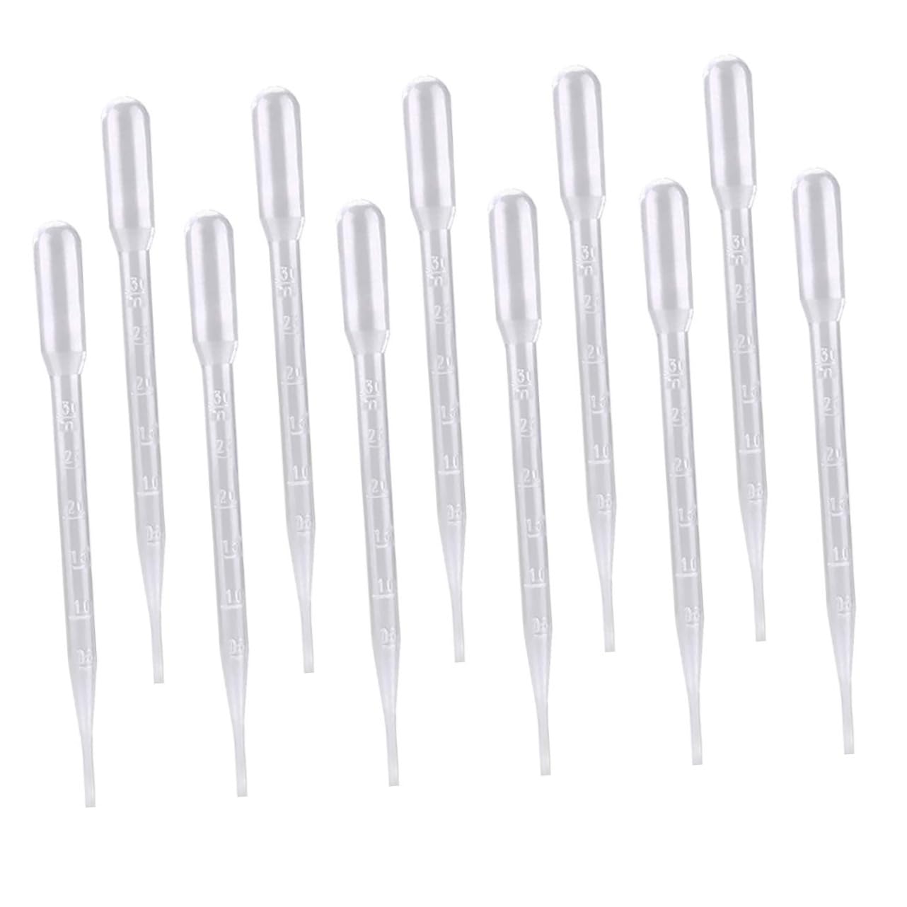STOBAZA 300Pcs Disposable Graduated Pipettes Transfer Droppers for Makeup Laboratory Use Accurate Liquid Measurement Lightweight and Safe Plastic Material