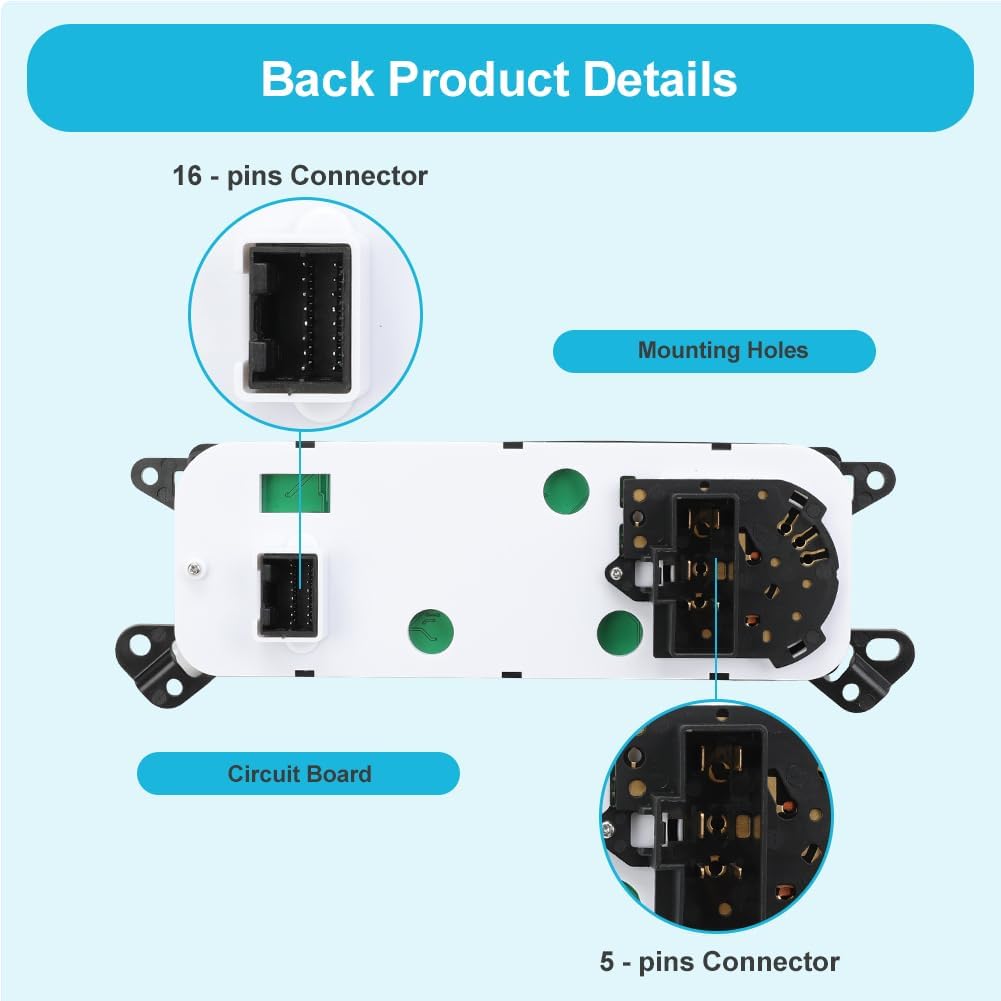 HVAC Climate Control Module Compatible with 2006 2007 2008 Dodge Ram 1500 2500 3500 A/C Control Panel Replacement for P55056569AC P55056569AD 55056569AE