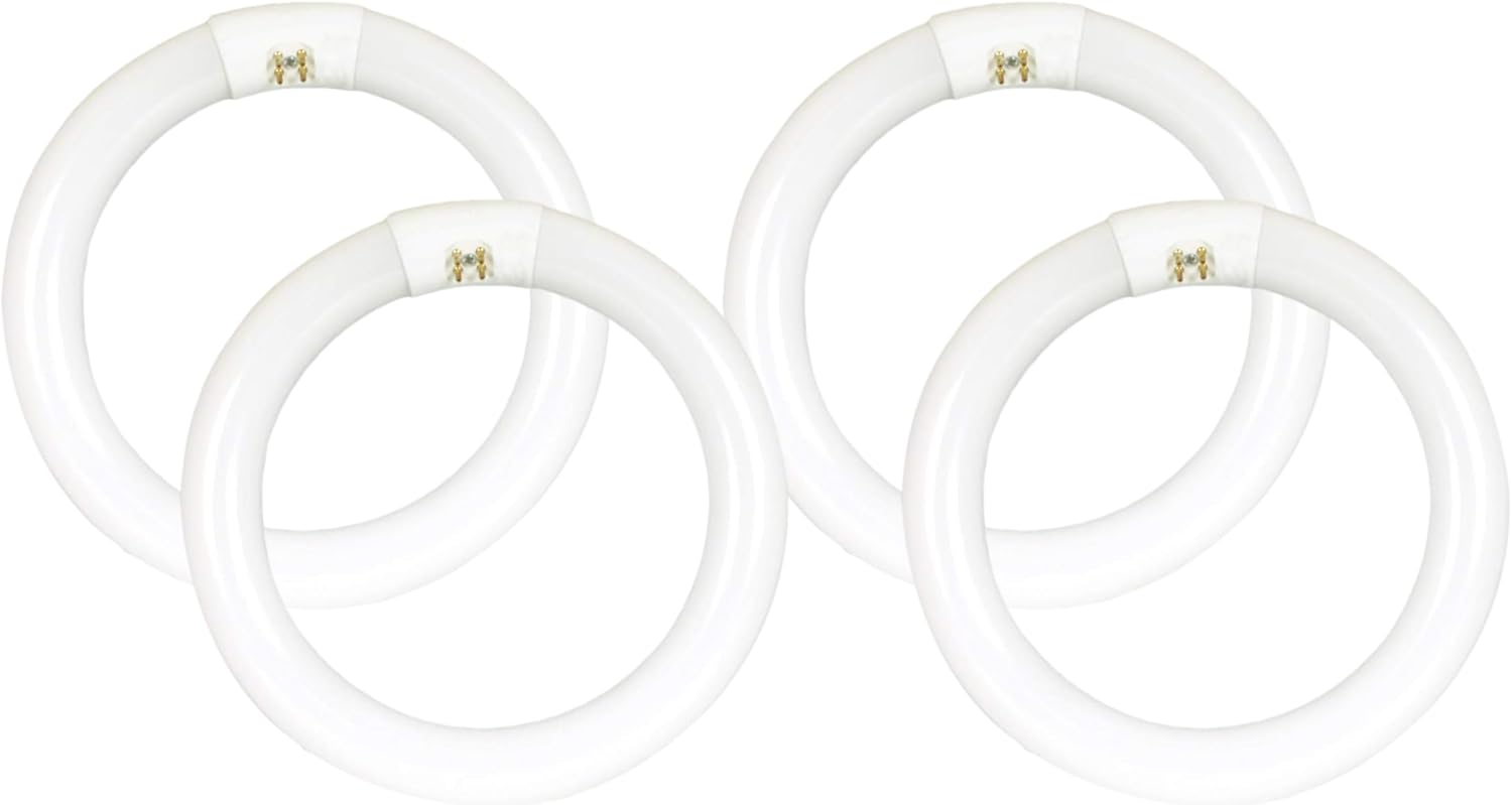 Feit Electric 8-inch 15 Watt LED Circular Tube T9 Replacement, Cool White, 4100K, G10Q Base, Plug & Play, Requires Compatible Existing Ballast, FC8/840/LED 22W EQ Non-DM LED Tube (Pack of 4)