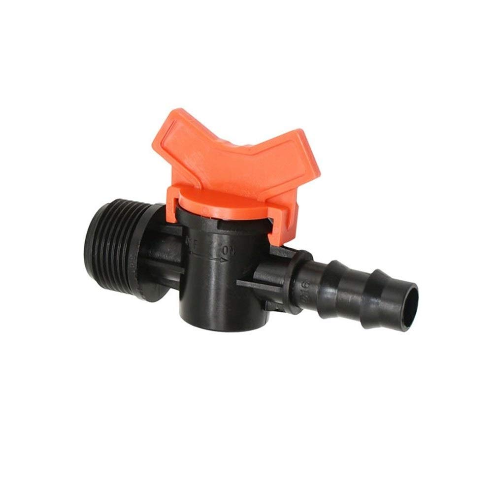 Equipos de riego automático 16mm 20mm Manguera de jardín del Grifo con Rosca Macho 3/4 1/2 3/4 Manguera de la válvula de riego de la grúa Grifo de riego Regulador de 30 PC (Size : 20mm Hose)