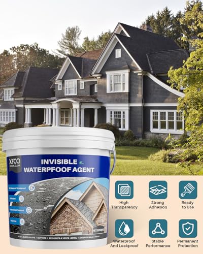 Image of Transparent Waterproof Sealant,282oz Clear Transparent Waterproof Coating,Liquid Invisible Water Proof Agent for Roofs Walls,Garden,Bathroom,Kitchen Indoor & Outdoor Water Proof Sealant