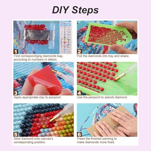 5D Diamond Painting Kits for Adults, Faith, Hope, Love Wishing Bottle Diamond Art kit for Adults Beginner, DIY Full Drill Diamond Dots with Diamond Gem Art and Crafts for Home Wall Decor 16 x 12 Inch - Image 5