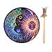 Handcrafted Shaman Drum - Wooden Meditation Drum | Spiritual Drums with Beater Stick, Sturdy Vintage Finish Ritual Hand Drum, Decorative Design Spirit Drum, Wood for Relaxation, Healing Music