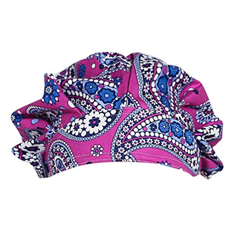 Preisvergleich Produktbild PRETYZOOM Baumwollschweißbandkappen Zurückbinden Verstellbare Bouffantkappe Duschhut Badehaube für Arzt Chef Arbeitsbedarf (Stil 1)