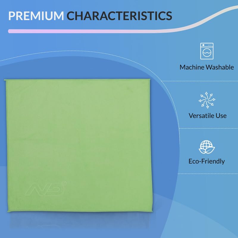 Image of Neodrift '400 GSM' Microfiber Cloth (Size - 40X40 Cm)(Set of 3 PC)(Colour - Green)(Ultra Soft Cleaning Cloth for Car, Bike - Polishing, Detailing, Highly Absorbent)