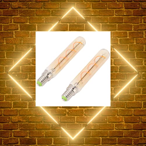 Natudeco 2 Pcs LED Bulb E14 Tube Light Long Light Bulb European Base 3W Bulbs Golden Tubular Bulb Not Dimmable for Pendant Wall Scones Vanity Bulbs 165LM - Image 3