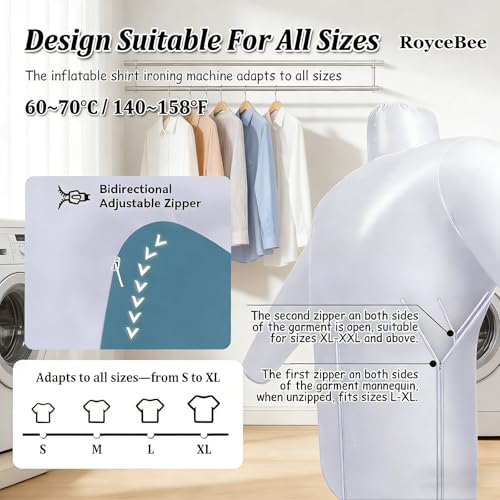 Image of Automatic Ironing Machine 3.0, 3-in-1 Clothing Steamer & Hands-Free Hot Air Dryer for Shirts, Pants & Shoes, Gentle on All Fabrics, Smart Timer & Auto Shut-Off - for Home & Dorm