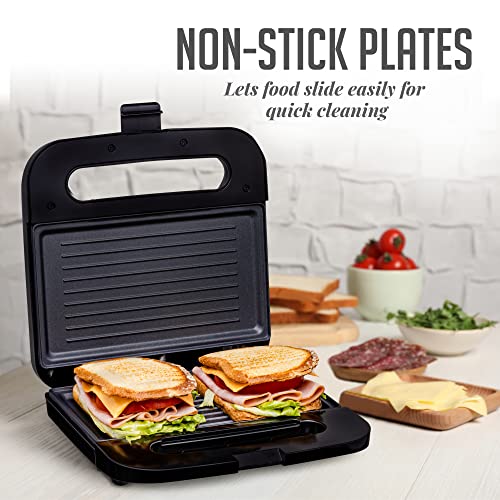 image for OVENTE Electric Panini Press Grill with Nonstick Plates, LED Indicator