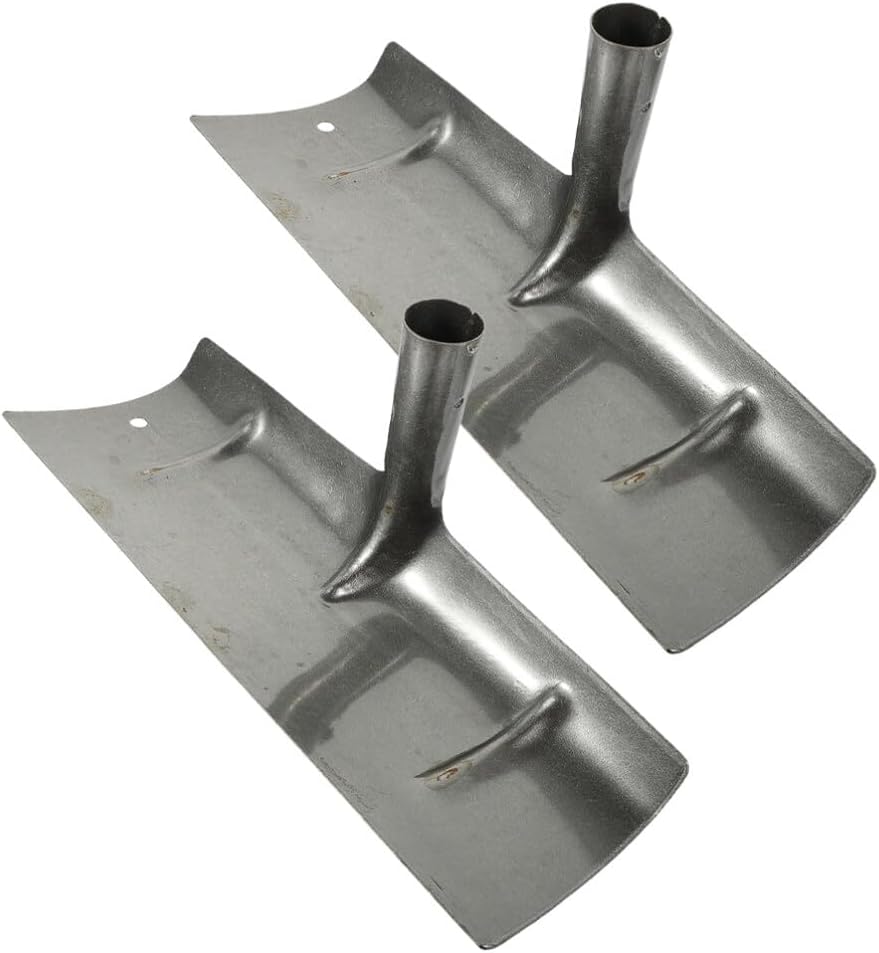 Milisten 2pcs Heavy Duty Flat Shovel Replacement Head for Poultry Cleaning Multi-Functional Manure Rake Tool for Farm Use Iron Cleaning Shovel for Dung Removal