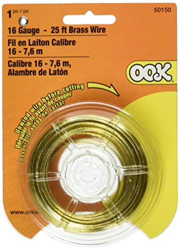 OOK 50150 Hillman Utility Wire, 16 Ga X 25 Ft L, 25', Brass