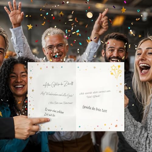 HXJFGDM A4 XXL Personalisiert Abschiedskarte für Kollegen zum Jobwechsel - Individuelle Grußkarte mit Umschlag (30x42cm) - Lustige Geschenkidee zur Verabschiedung
