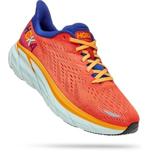 HOKA ONE ONE Clifton 8 Womens Shoes Size 10.5, Color: Fiesta/Bluing