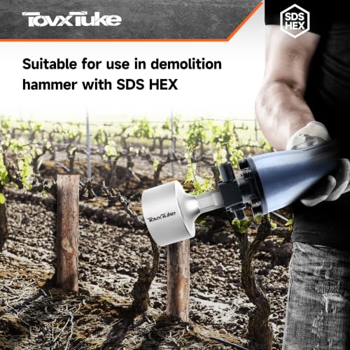 TovxTuke SDS-HEX Shank T-Post Driver, 3 Inch Head for Demolition Hammers by TovxTuke - Used condition - Image 6