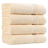 Superior Luxurious Soft Hotel & Spa Quality Bath Towel Set of 4, Made of 100% Premium Long-Staple Combed Cotton - Canary, 30