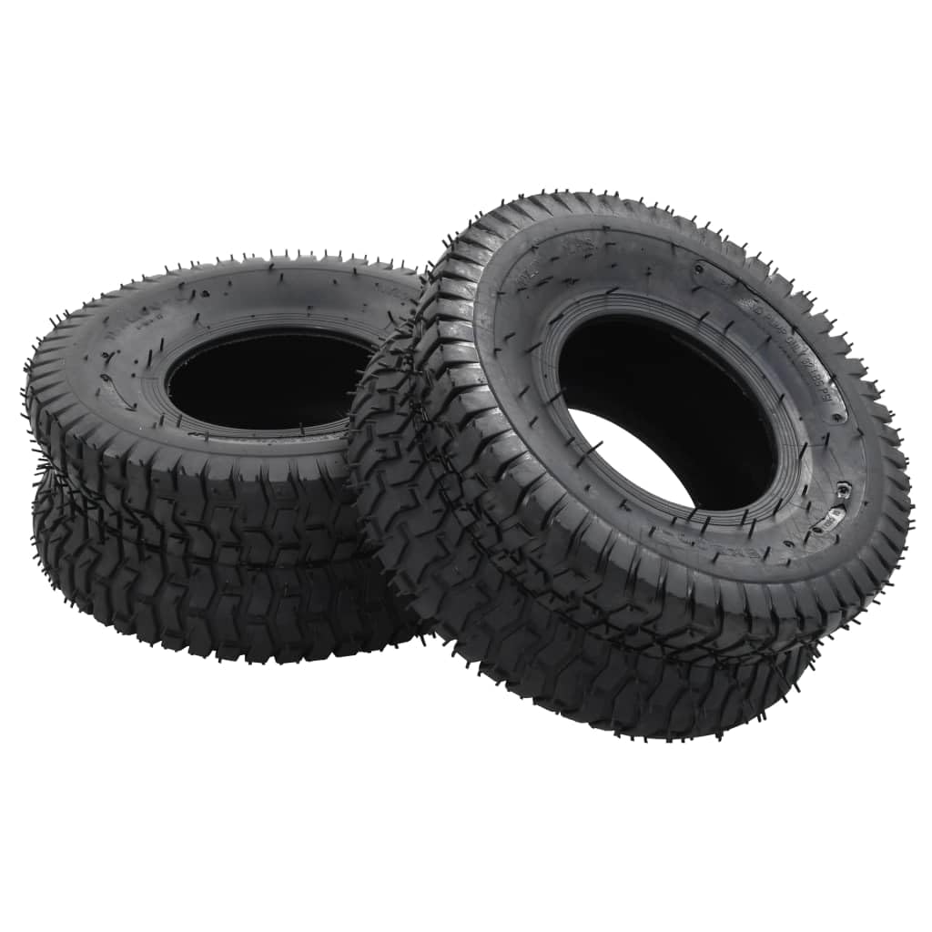 Neumáticos para carretilla, 2 unidades, 15 x 6,00 – 6, 4PR, goma de repuesto, 33 cm, diámetro exterior 160 kg por neumático, para carretilla de transporte, carrito de transporte, uso en