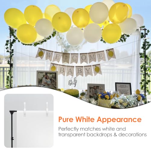 Image of Spring Clamps Heavy Duty, 6in Plastic Backdrop Clips, 6 Pack White | Strong Spring for Grip, Durable Lightweight Plastic, For Balloon Arch & Backdrop Stand Decor, Woodworking, Household Tools