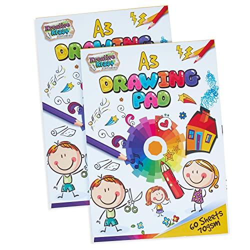 Libreta Dibujo Pack 3 Cuadernos Dibujo A5 - 60 Páginas C/u - Papel Sin Ácido Block Dibujo A4