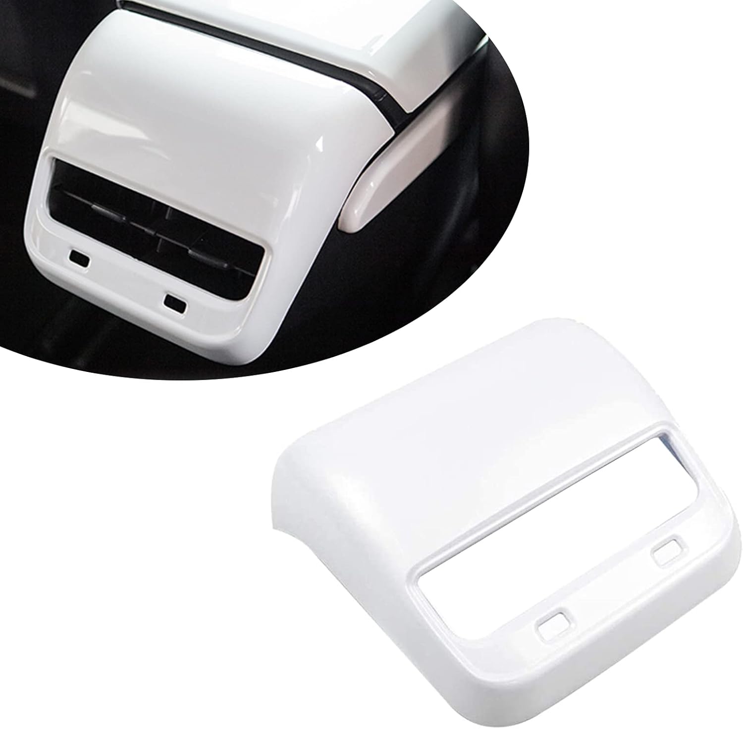 Wocch White AC Vent Cover Rear Center Console Air Vent