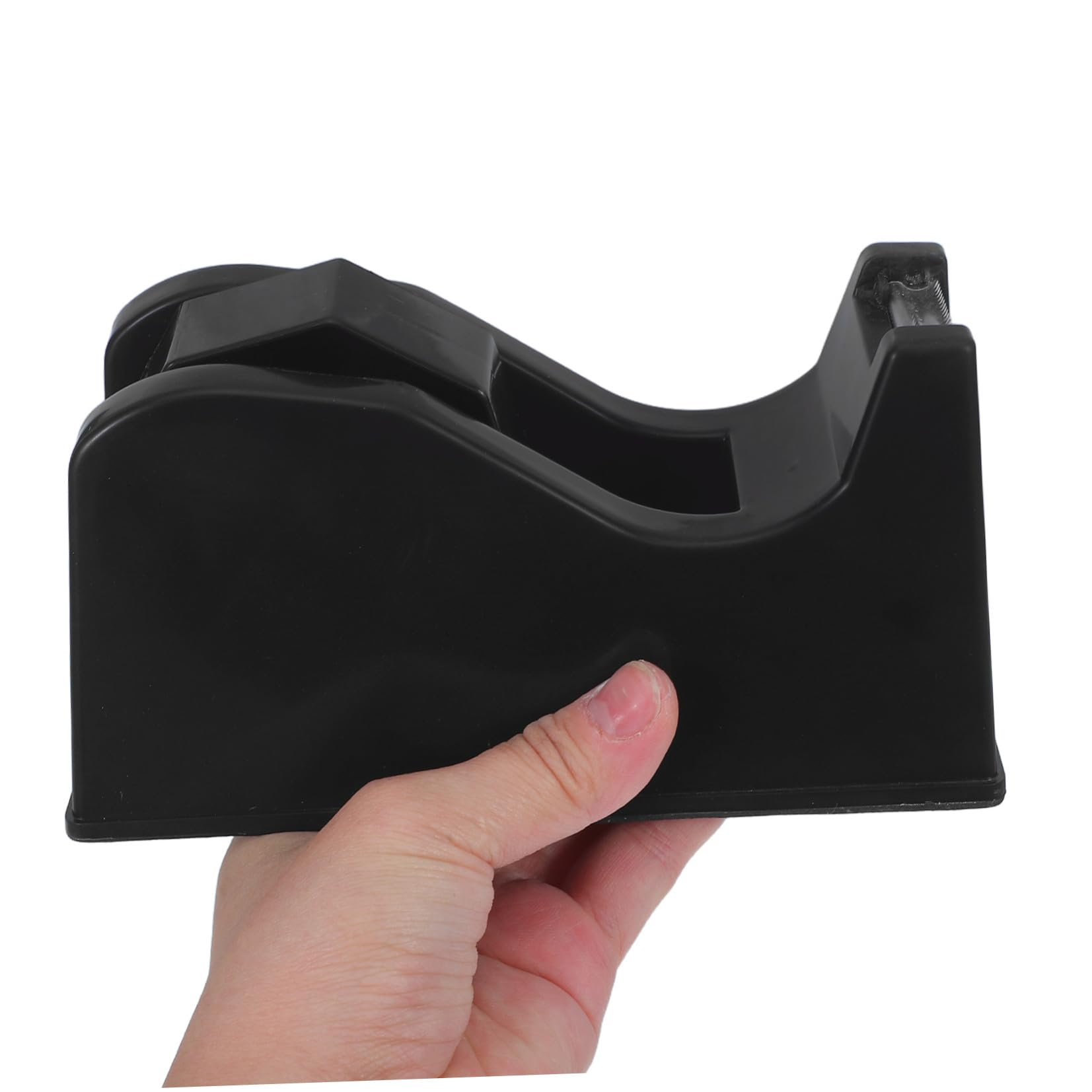 2 Pezzi Dispenser Ricaricabile e Nero Nastro Adesivo con Base Antiscivolo per Sostituzione Rapida del Nastro Supporta Nucleo da 1" a 3" per Casa e Scuola