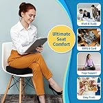 CloudBliss Gel Memory Foam Seat Cushion for Long Sitting, Large, Black - Image 6