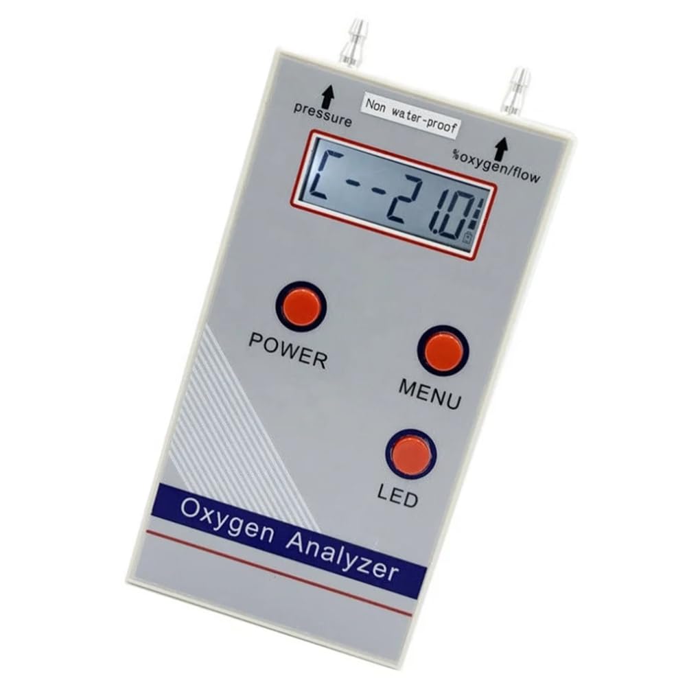 Analizador de OxíGeno Profesional PortáTil O2 Medidor de ConcentracióN de OxíGeno Detector 21%-95.6% Medidor de O2 Detector de Gas Enchufe de la UE
