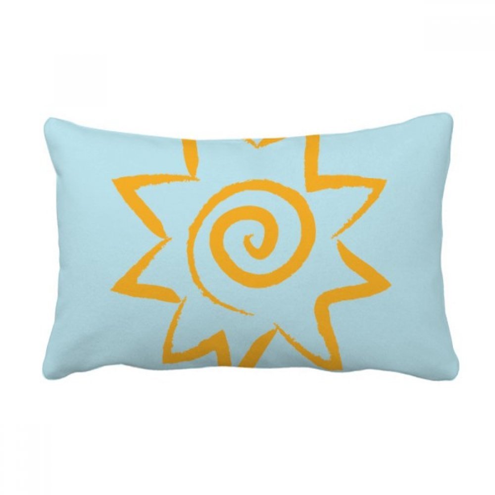 Coussin de décoration motif peinture main soleil jaune de qualité 16x24