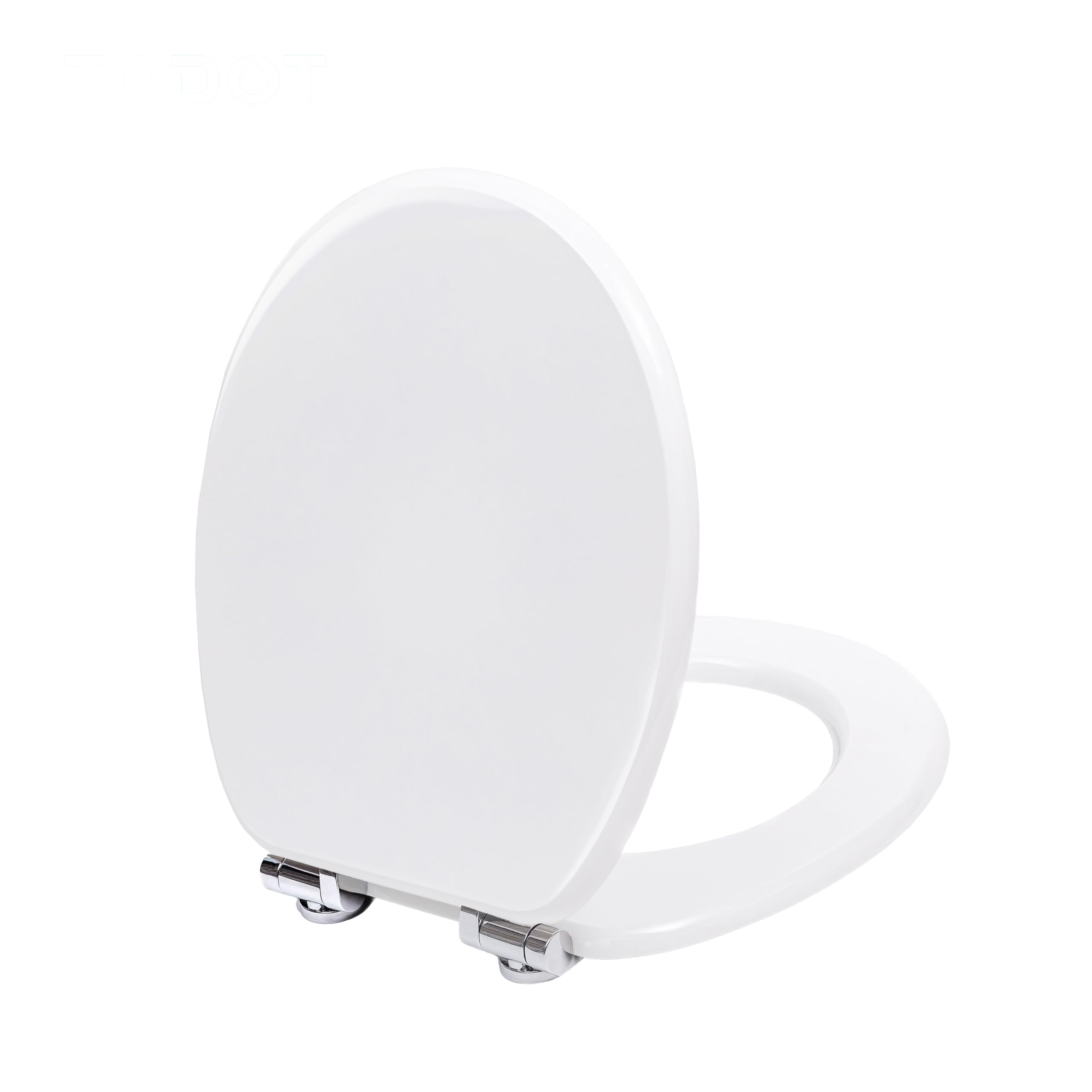 Lunette de toilette en bois MDF effet miroir avec fixations inox durables et solides