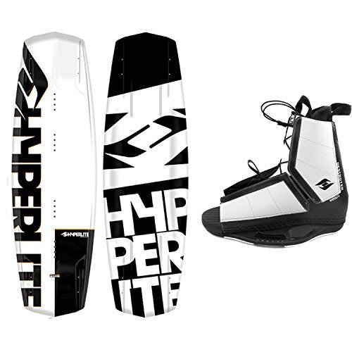 Hyperlite Wakeboard Agent 2019 with Destroyer Wakeboard Bindings Fits Most Shoe Sizes