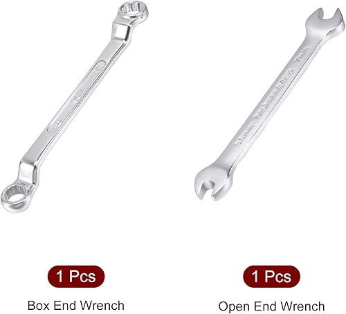 Miniatura 3 de uxcell Juego de llaves de doble extremo abierto de 0.217 in x 0.276 in con desplazamiento de 12 puntos y 0.217 in x 0.276 in