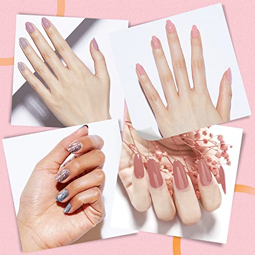 ROSALIND UV Nagellack Set 6 Nails Farben Shellac Nagellack Glitzer Nude Gel Nagellack Mini UV Lampe Für Nägel Gel Nail… – Bild 2