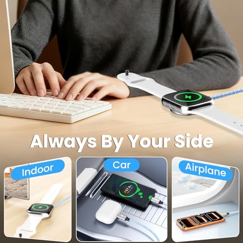 Image of 4in2 3 X USB C Cable Multi Charging Cable for iWatch Charger, 5FT 2PCS