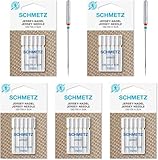 SCHMETZ Jersey Ball Point Sewing Machine Needles – Stretch Knit & Universal Supplies, Size 70/10, 5-Needle Cards, Pack of 5