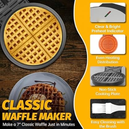 OZMDXKJ 3-In-1-Waffel-, Grill- Und Sandwichmaker, Waffeleisen-Set Mit Abnehmbaren Antihaftplatten, Perfekt Zum Zubereiten Von Gegrilltem KäSe, Thunfisch-Melts, Burgern, Steaks Und Snacks – Bild 4