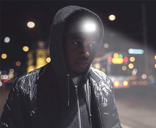 Miniatura 6 de Rotus - Gorro de punto unisex con 5 luces LED, para caza, camping, barbacoa, reparación automática, correr, caminar o trabajar con el hombre de la