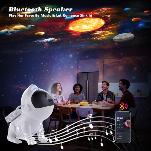 Galaxy Projector Pro for Bedroom,13 in 1 Planetarium Star Projector with White Noise,Timer,Remote,Music Speaker,360° Rotating Ceiling Night Light,LED Space Night Light Projector for Kids Adults Gifts - Image 4