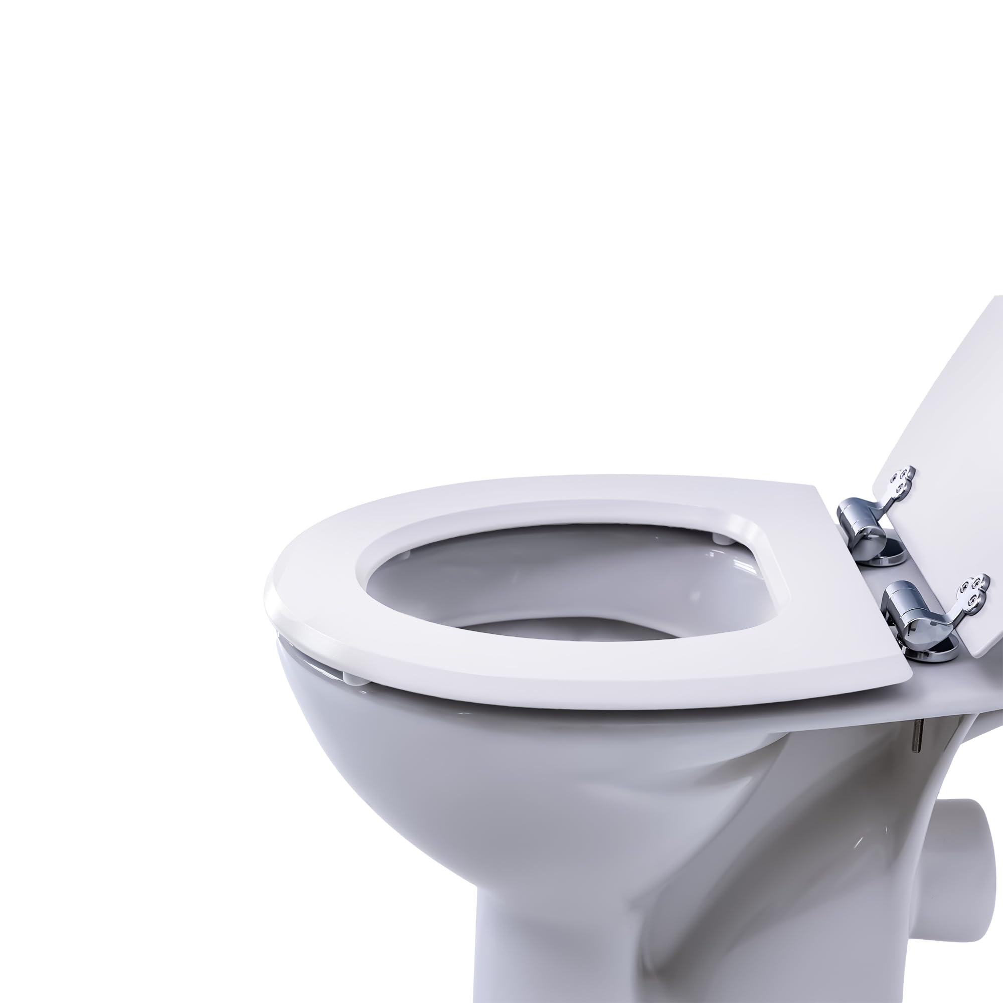 Copriwater Universale con Chiusura Rallentata, Tavoletta WC Universale in MDF, Sedile WC Soft Close con Sgancio Rapido, Asse WC Standard per Bagno - Bianco