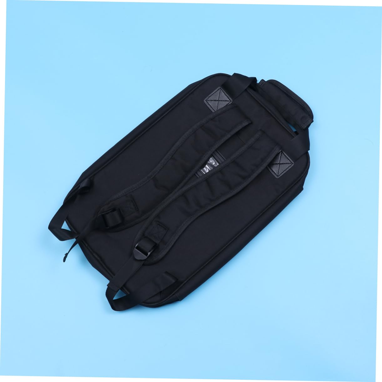 ifundom Custodia per Bacchette Batteria in Pvc Nero Doppio Gancio e Manico, Resistente e Comoda da Trasportare, per Prove e Concerti