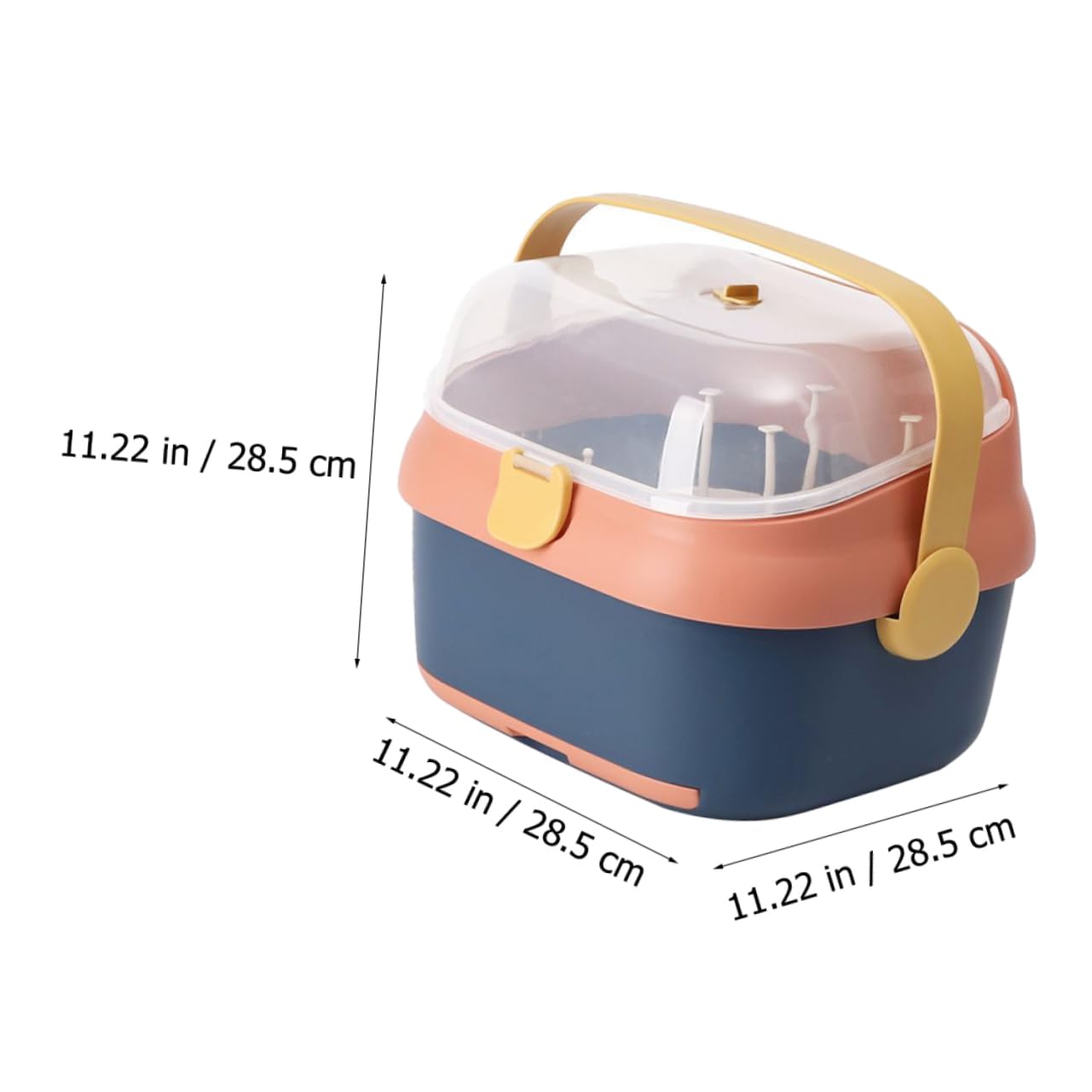 ERINGOGO Plastic Milk Bottle Storage Kitchen Draining Box Water Cup Organizer Round Smooth Feeding Drying Case