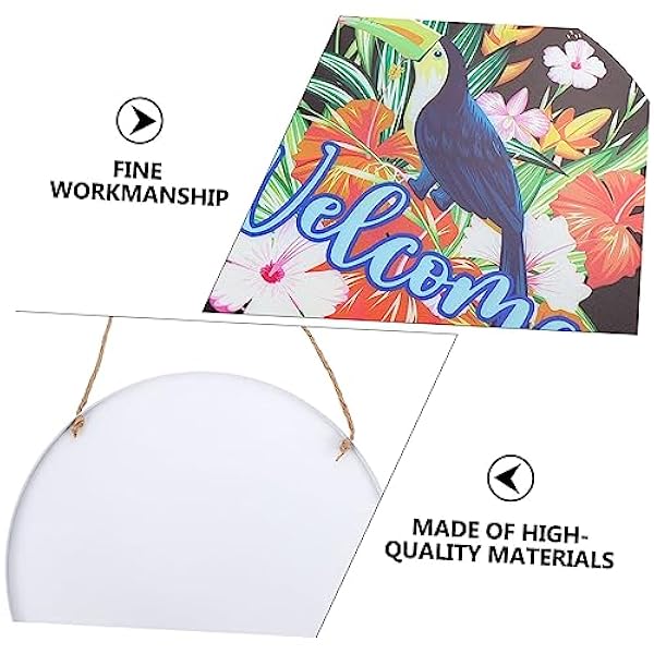 Toyvian 2 Stks Lijst Deur Teken Decor Welkom Teken Welkom Ronde Deur Teken Rustieke Outdoor Decor Houten Borden Land Home Decor Decoratieve Deurplaat Muur Versiering Deurplaat Versiering