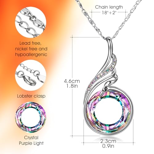 Image of Kate Lynn Rise From the Ashes Phoenix Pendant Necklace for Women | Symbol of Strength & Rebirth, Meaningful Birthday Gift for Women