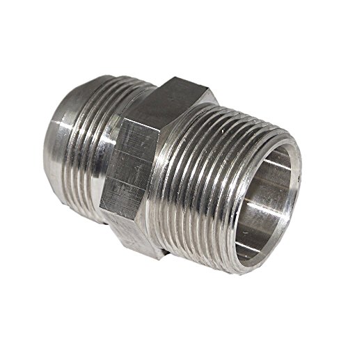 Rfs Stainless Steel Jic Flared Tube Fitting, Straight, 1 1/4" Tube Od Jic Male X 1 1/4" Npt Male #TOP1