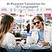 AI Glasses for Men & Women, Smart Glasses Powered by ChatGPT, AI Real-time Translation with 147 languages, 11H Music Play, Bluetooth Sunglasses with Polarized Lens, UV Protection for Daily Use, Travel