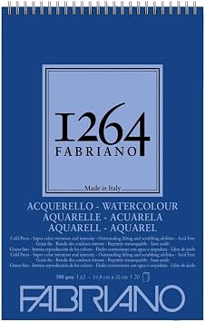 Kusakabe F1264-WTA5 F-1264 Fabric Sketchbook, Water Color, A5, Top Binding, 20 Sheets, Soft White 19100648