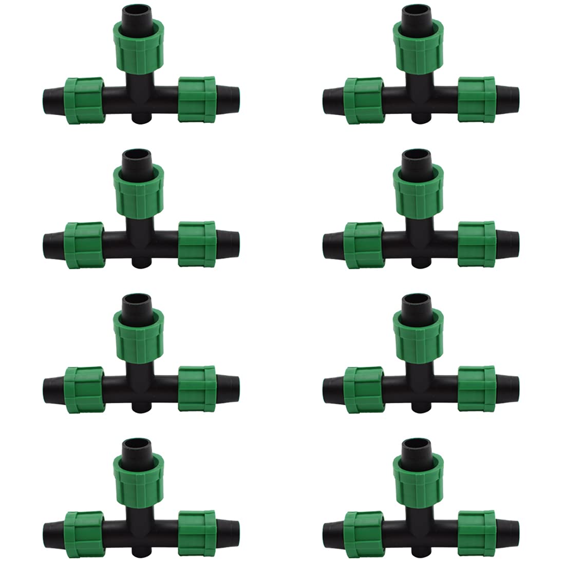 Drip Irrigation Tee Fittings Universal Barbed Locking 3-Way Connectors