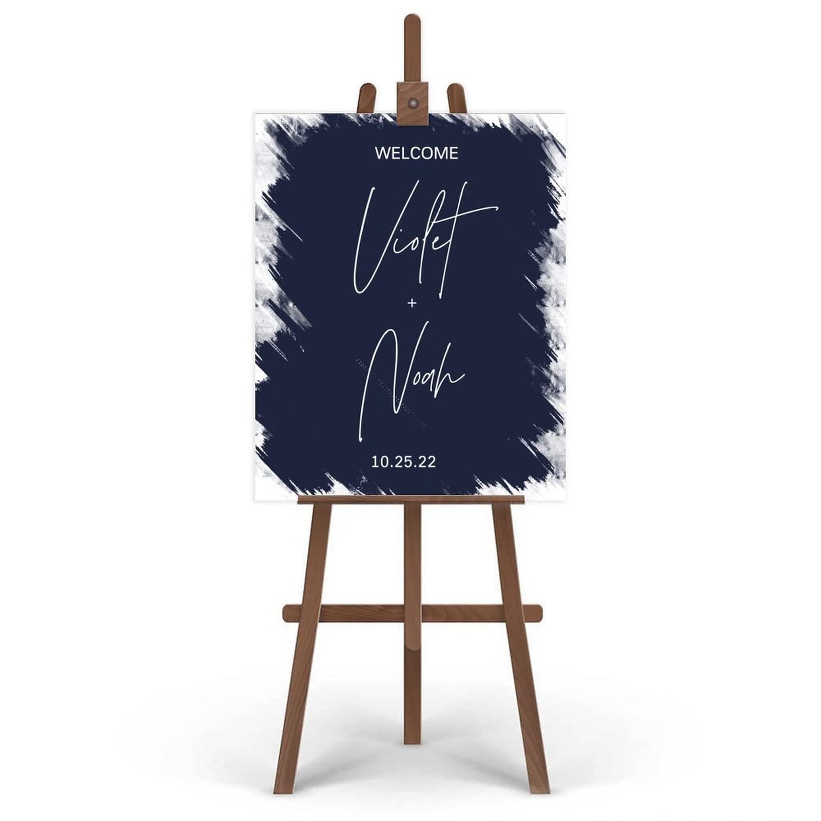 Maßgeschneidertes Willkommensschild individuell gefertigt jedes Namens-Skript Hochzeit Willkommensschild Hochzeit Schild Verlobung Hochzeit Zeremonie Empfang Dekor 50,8 x 76,2 cm