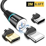 cable usb magnetico samsung 【Compatibilidad Perfecta】Perfecta compatible phone 8/ 8 Plus/ 7 Plus/ 7/ 6 Plus/ 6/ SE/ 5s/ 5c/ 5; Android Samsung Galaxy S9 S8 A8 A3 A5, Huawei P20/ P10/ P9, Honor View10/ 9/ 8, Xiaomi Mi A1/ Mix 2, Nexus 5X 6P, LG G6, HTC, Sony, PS4.