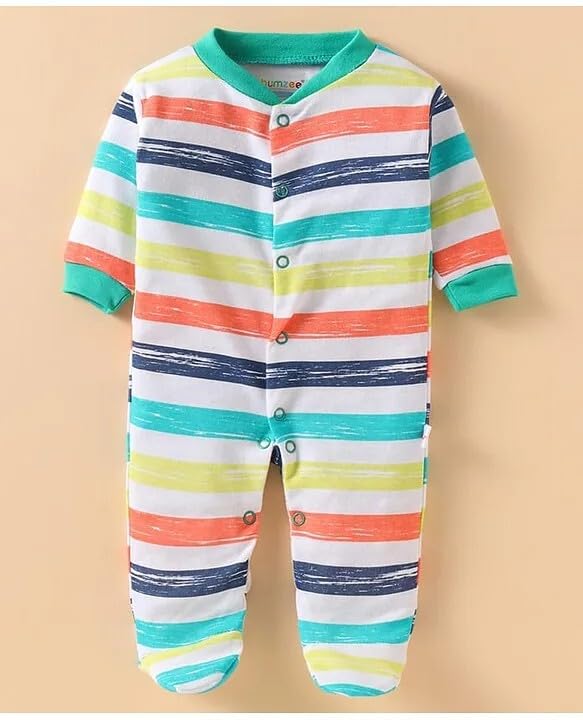 Image of New Born Baby 100% Cotton Rompers for Sleepsuits Jumpsuit Night Suits for Baby Boys & Girls |Onesies| Infant Clothes Pack of 3