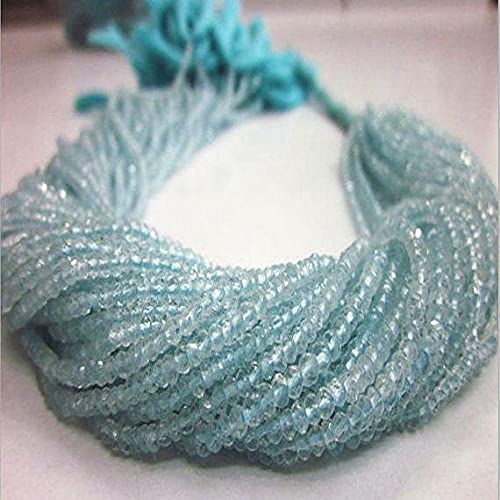Aquamarine beads faceted de 4mm LKBEADS, la douceur de l'océan dans vos bijoux