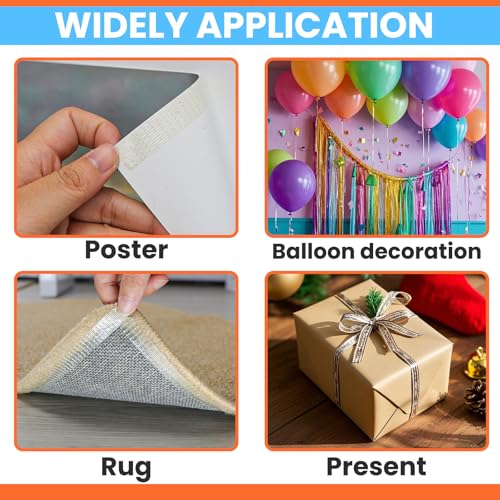 double sided fabric tape heavy duty for hem fashion dress cloth curtains high adhesive sticky but removable and residue free no sewing or ironing need multipurpose 05 in x 33ft10m x 4rolls